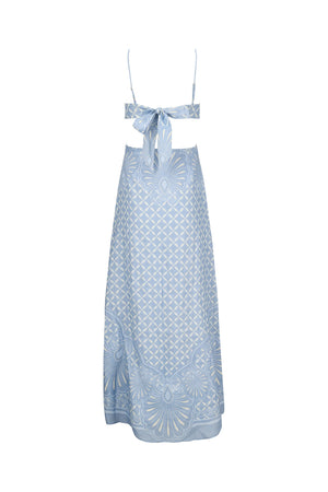 Maya Maxi Dress-Indigo Print-XS