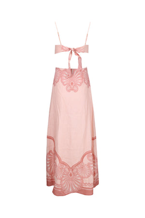 Maya Maxi Dress-Pink Shell Print-XS