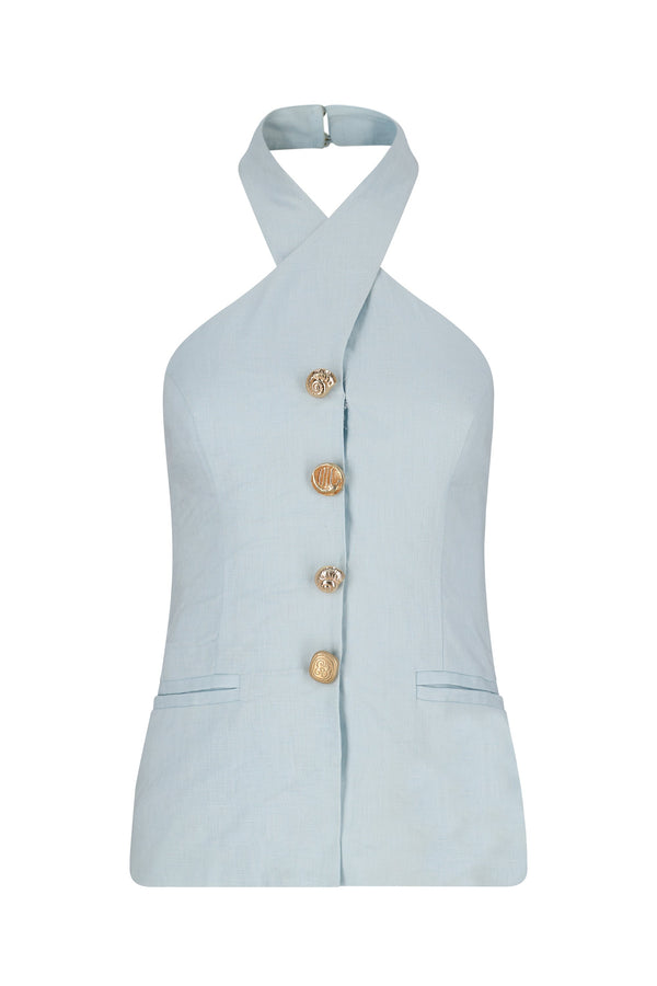 Mia Top-Aqua Blue-XS