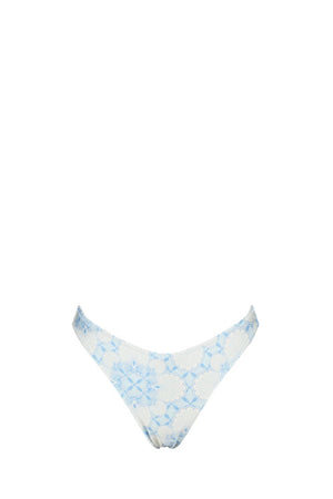 Alma Bikini Bottom-Aqua Shell Print-XS