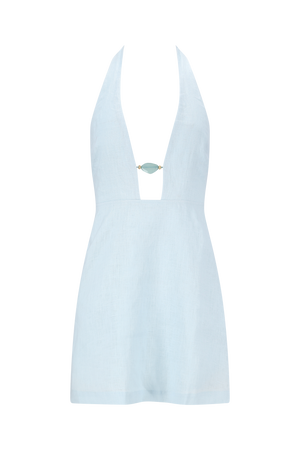 Rae Mini Dress-Aqua Blue-XS