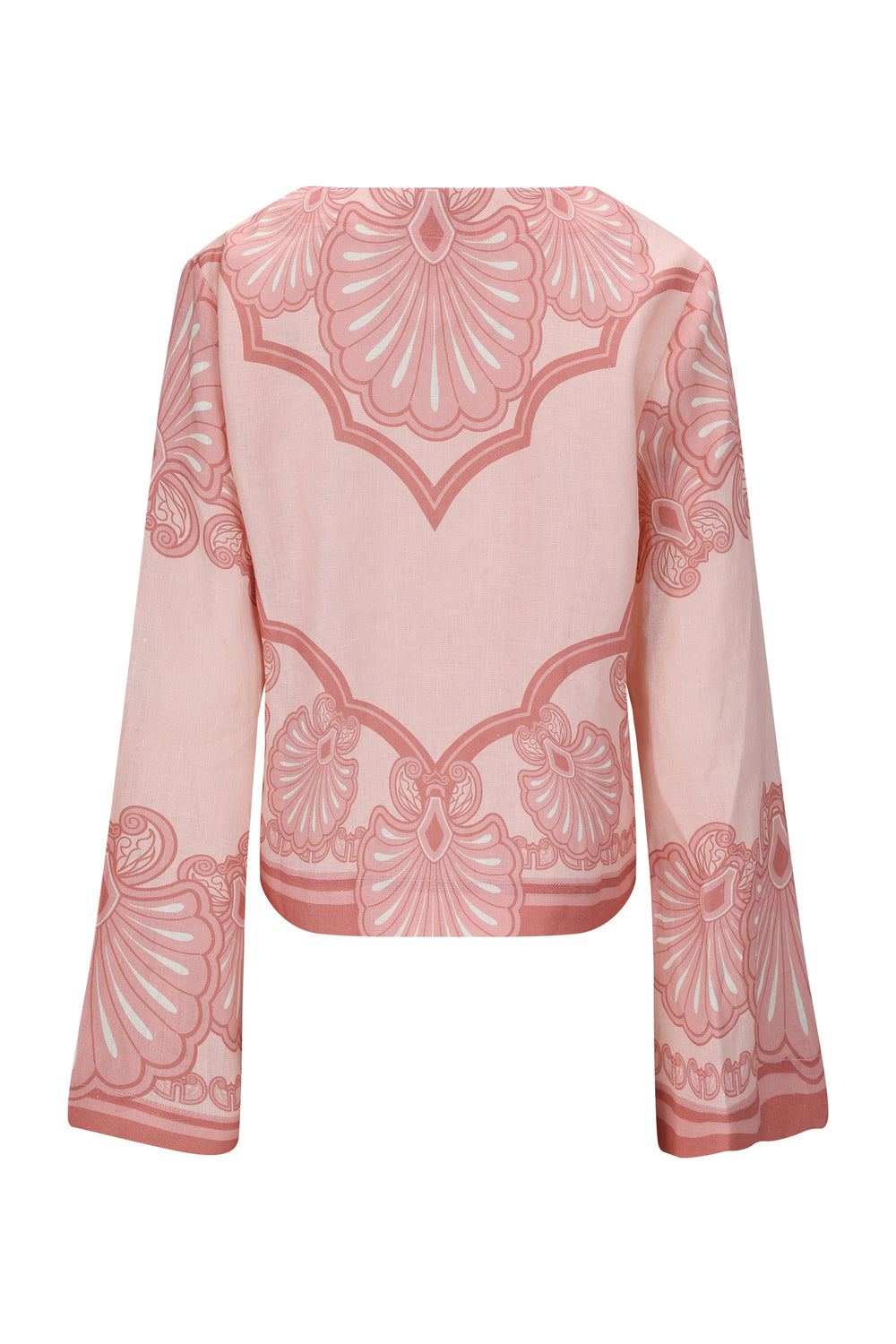 Hilda Shirt-Pink Shell Print-XS