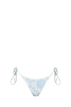 Khloe Bikini Bottom-Aqua Shell Print-XS