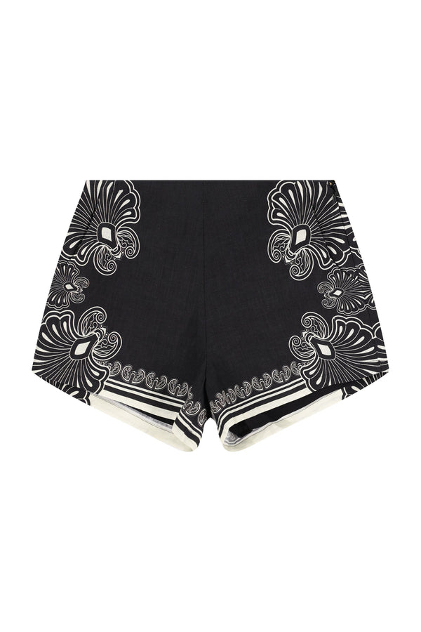 Devon Shorts-Black and White-XS