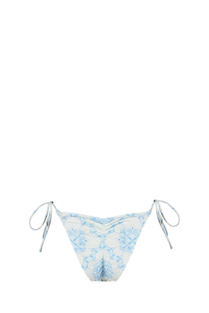 Khloe Bikini Bottom-Aqua Shell Print-XS