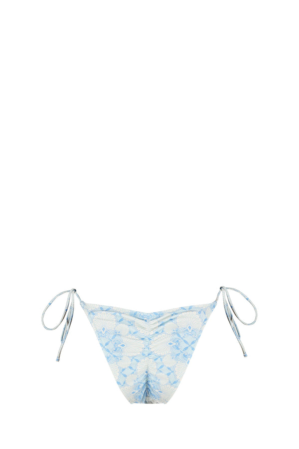 Khloe Bikini Bottom-Aqua Shell Print-XS