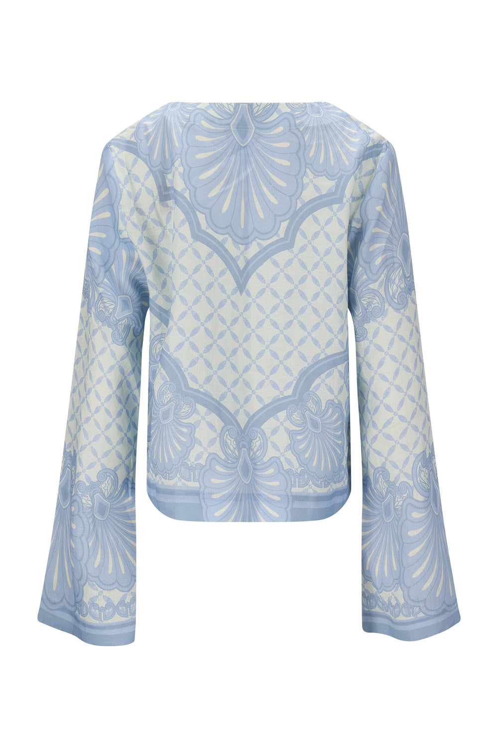 Hilda Shirt-Aqua Shell Print-XS