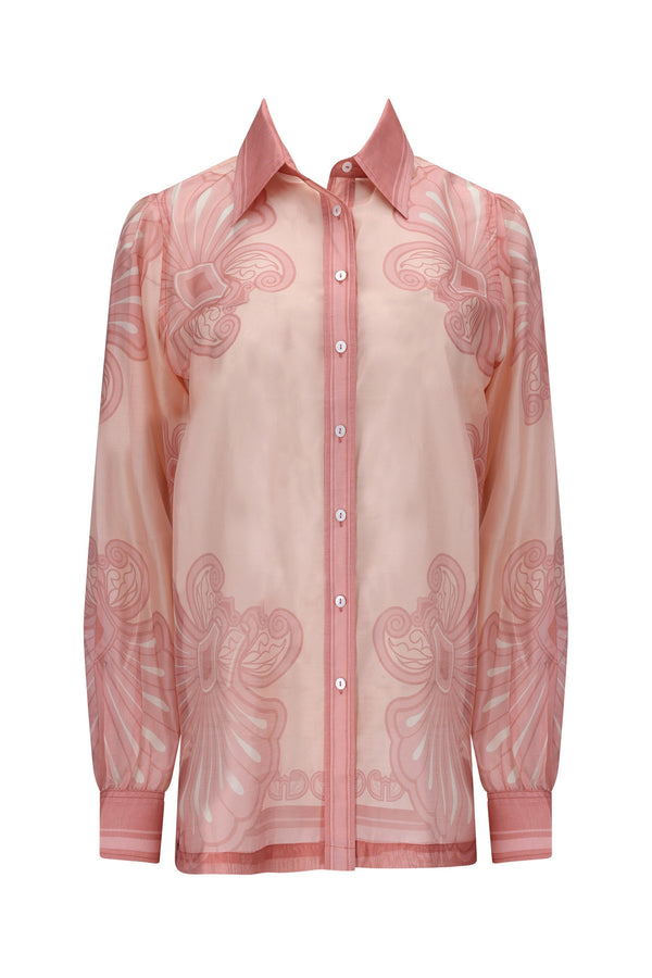 Susan Shirt-Pink Shell Print-XS