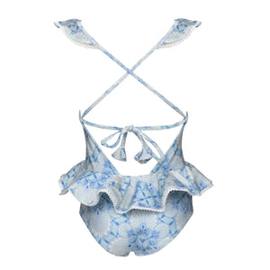 Lucy One Piece-Aqua Shell Print-12M