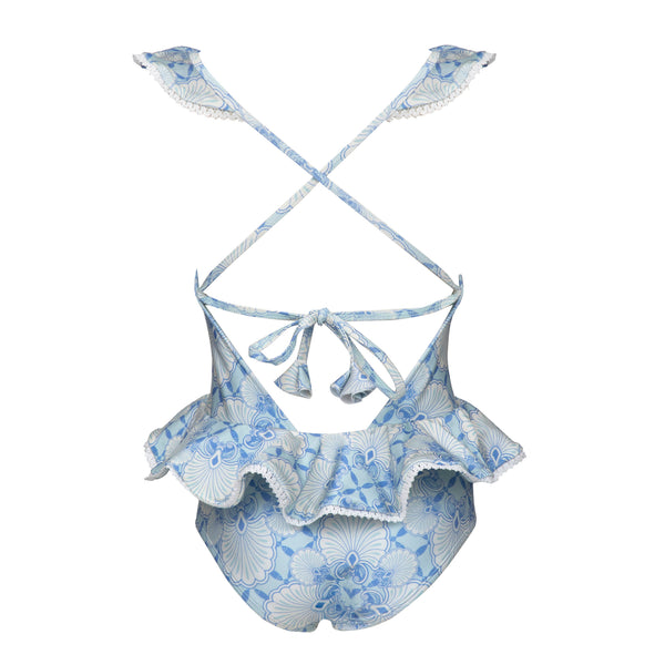 Lucy One Piece-Aqua Shell Print-12M
