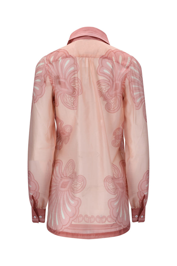 Susan Shirt-Pink Shell Print-XS