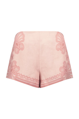 Devon Shorts-Pink Shell Print-XS