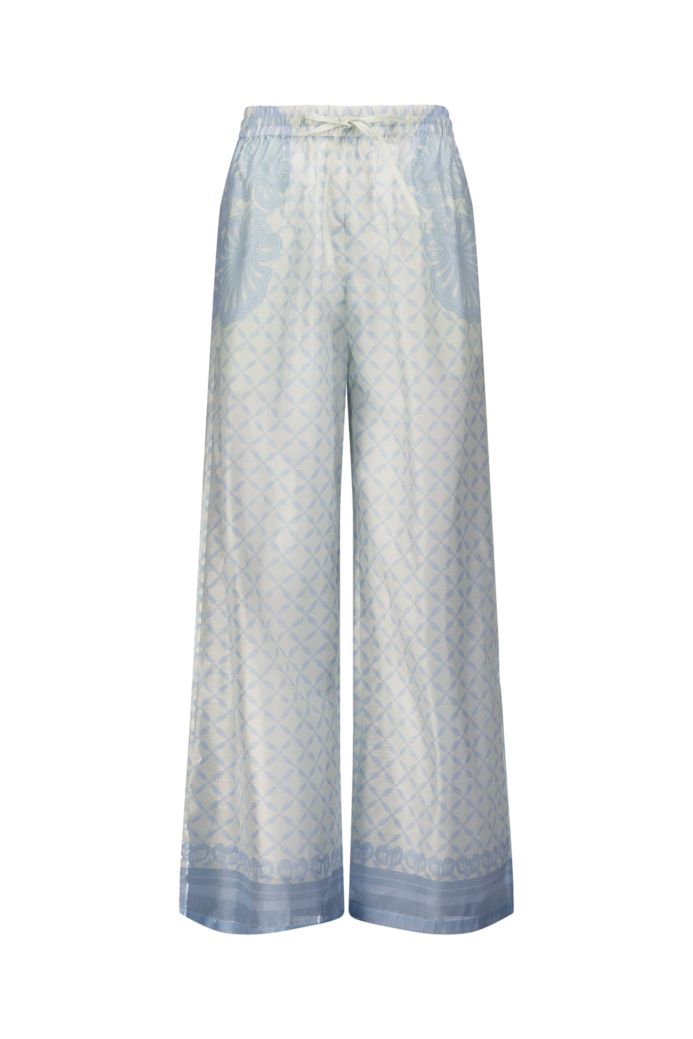 Macey Pants-Aqua Shell Print-XS