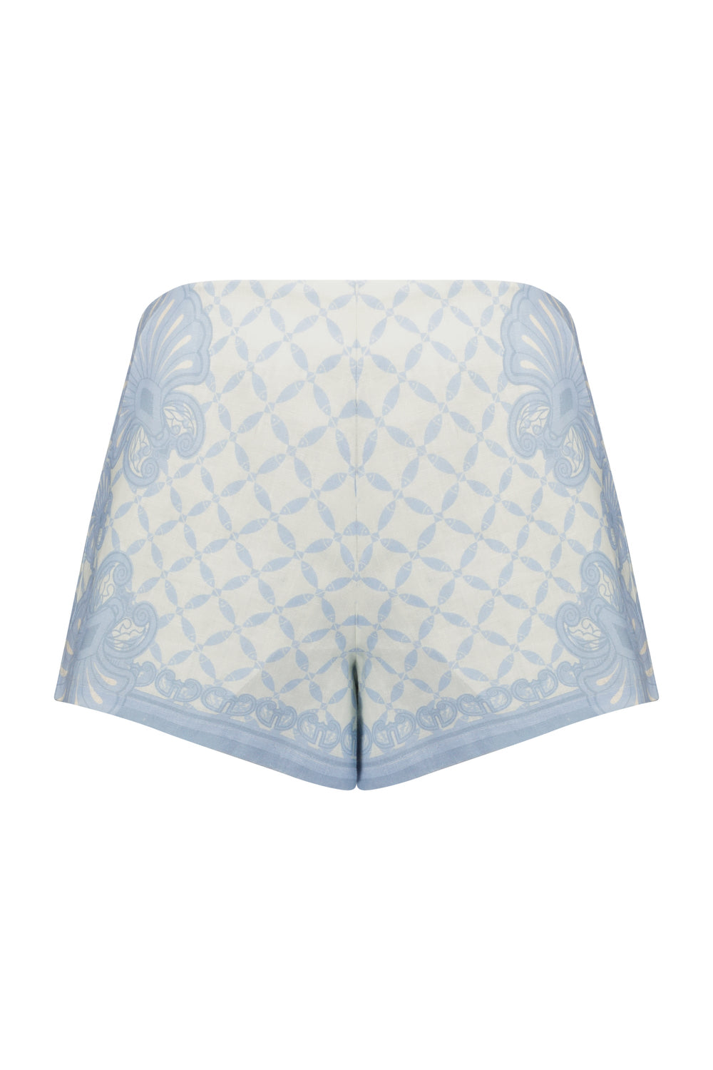 Devon Shorts-Aqua Shell Print-XS