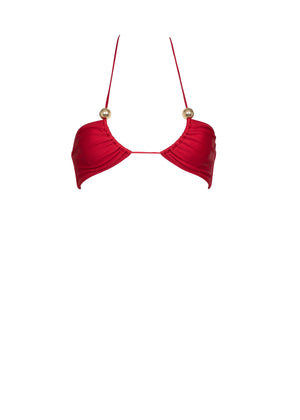Nika Bikini Top-Scarlet Red-XS