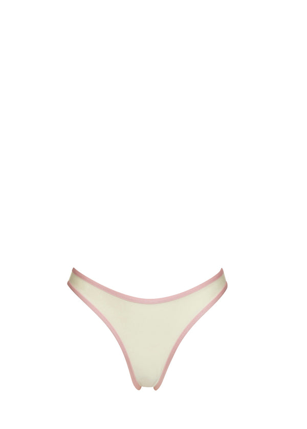 Sable Bikini Bottom-Cream and Candy Pink-XS