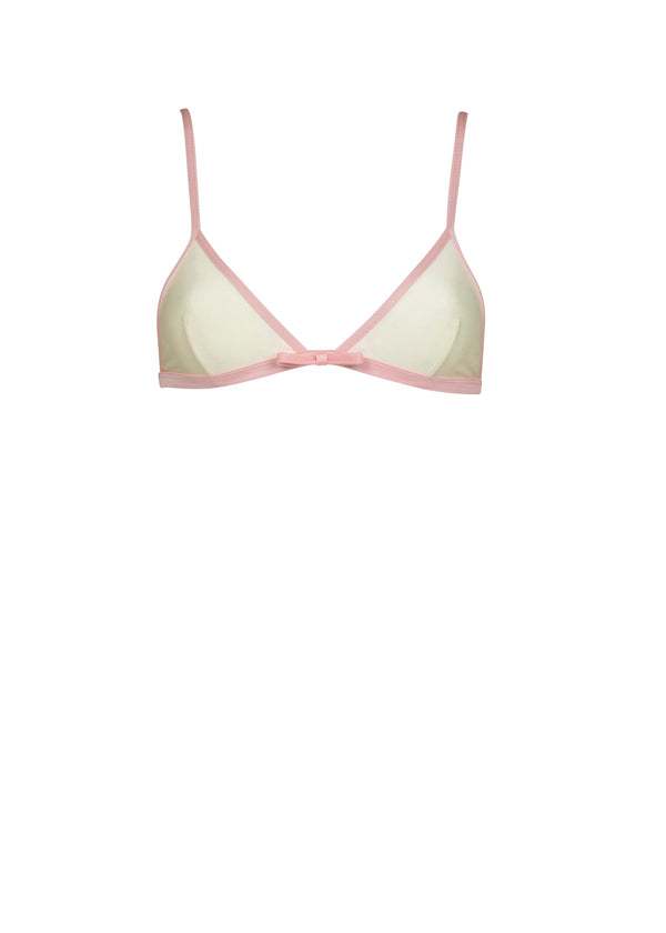 Nerissa Bikini Top-Cream and Candy Pink-XS