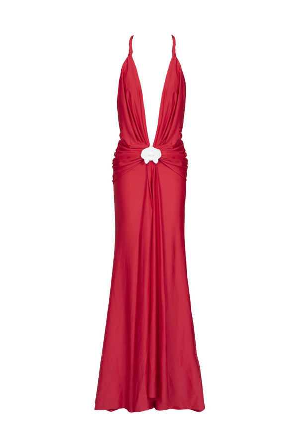 Olesia Maxi Dress-Raspberry-XS