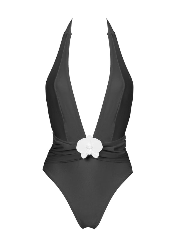 Dahlia One Piece-Black-XS