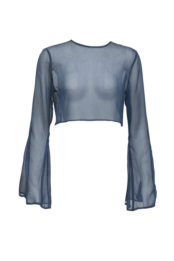 Phoenix Crop Top-Blue Opal-XS