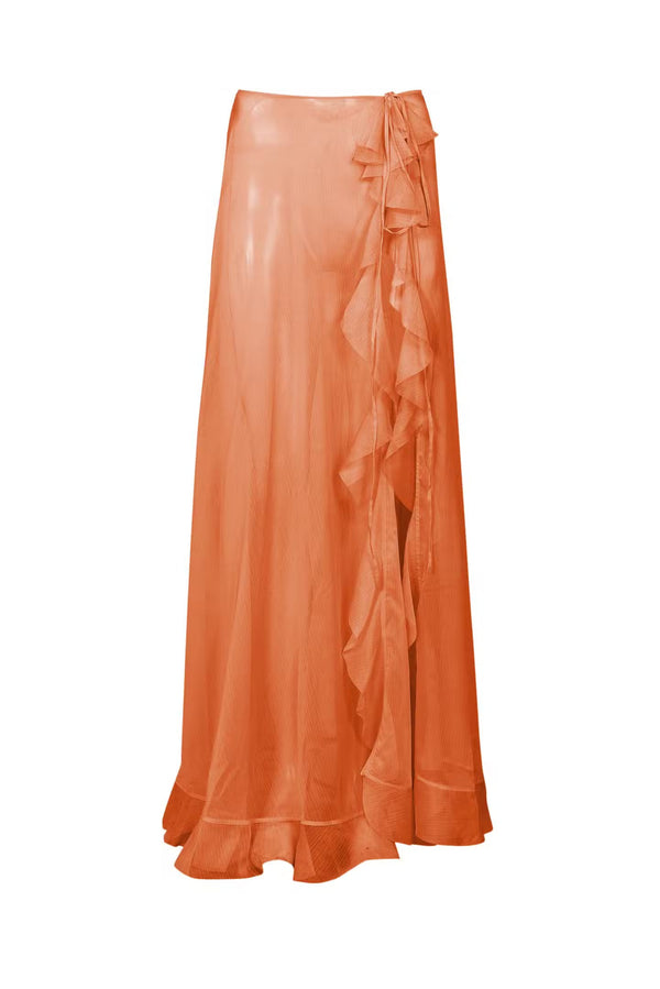 Or Maxi Skirt-Papaya-XS