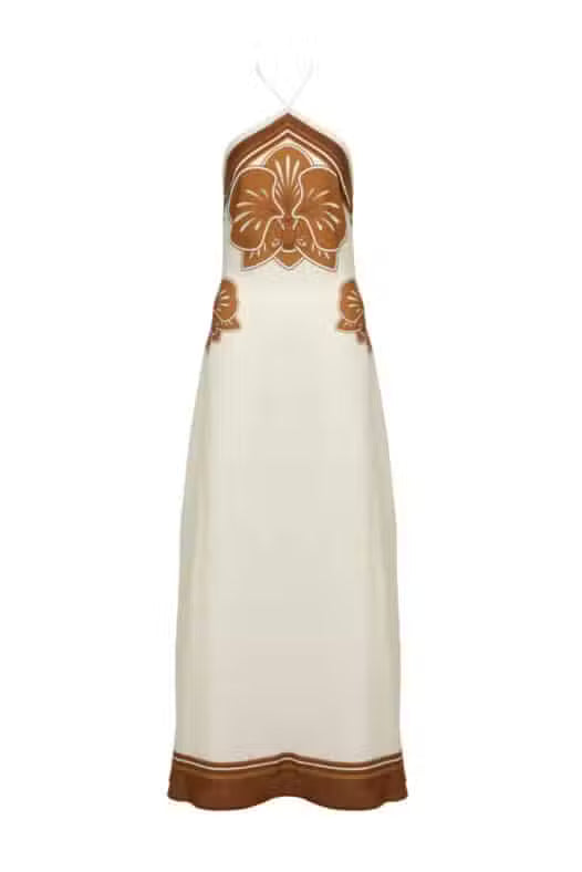 Kora Maxi Dress-Brown Print-XS