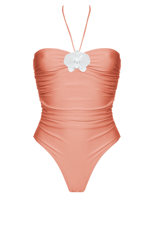 Angora One Piece-Coral Peach-XS