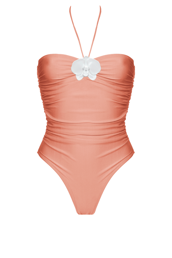 Angora One Piece-Coral Peach-XS