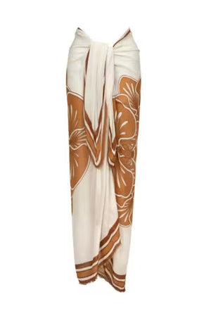 Brown Pareo-Brown Print-OS