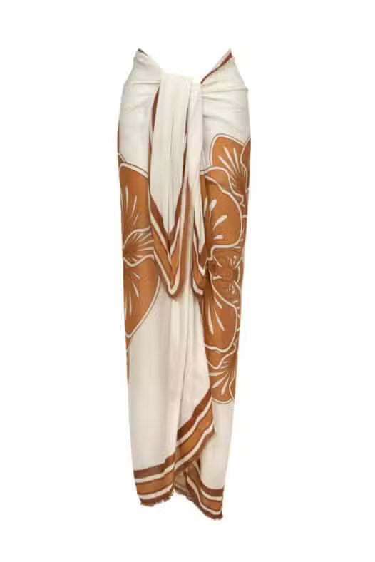 Brown Pareo-Brown Print-OS