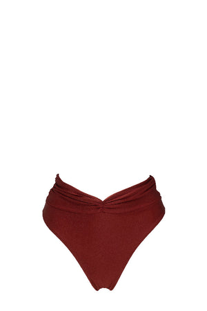 Solara Bikini Bottom-Burgundy-XS