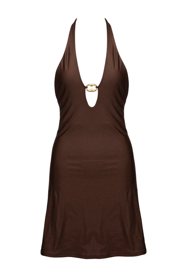 Miki Mini Dress-Espresso-XS