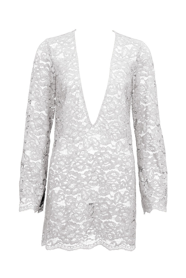 Rebecca Mini Dress-Cream-XS
