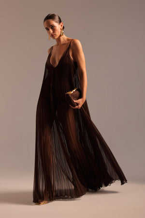 Uma Maxi Dress-Espresso-XS