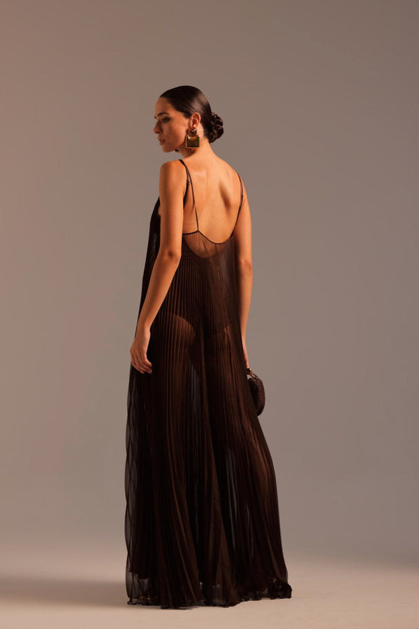 Uma Maxi Dress-Espresso-XS