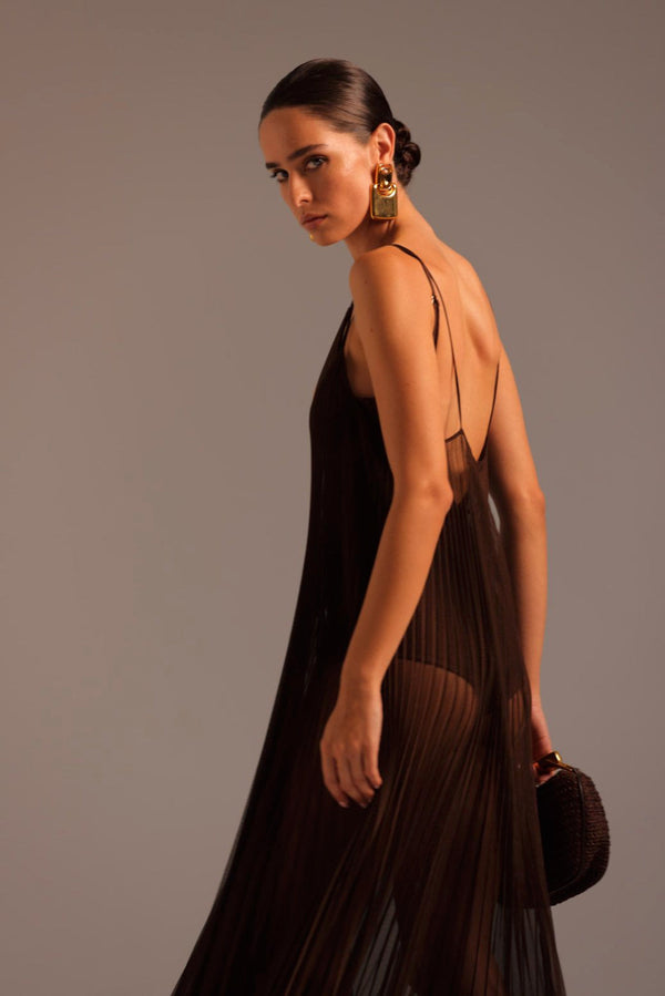 Uma Maxi Dress-Espresso-XS