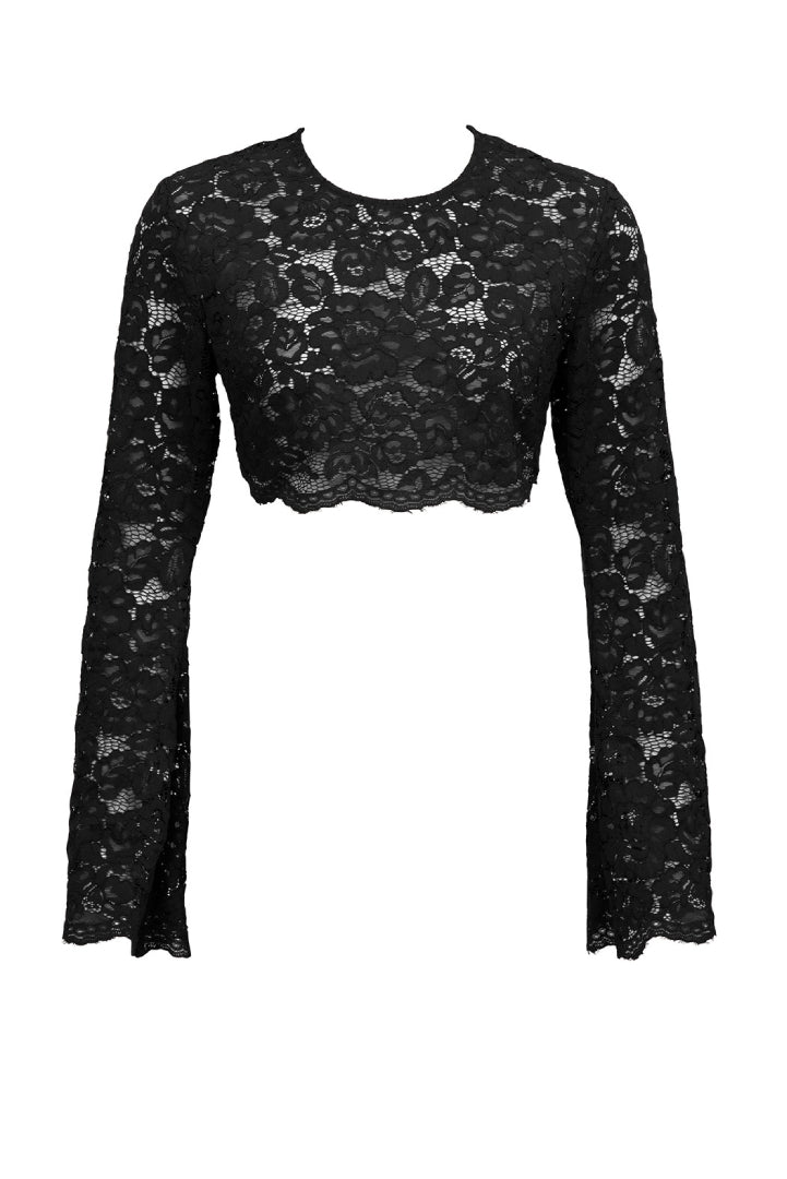 Ella Crop Top-Black-XS