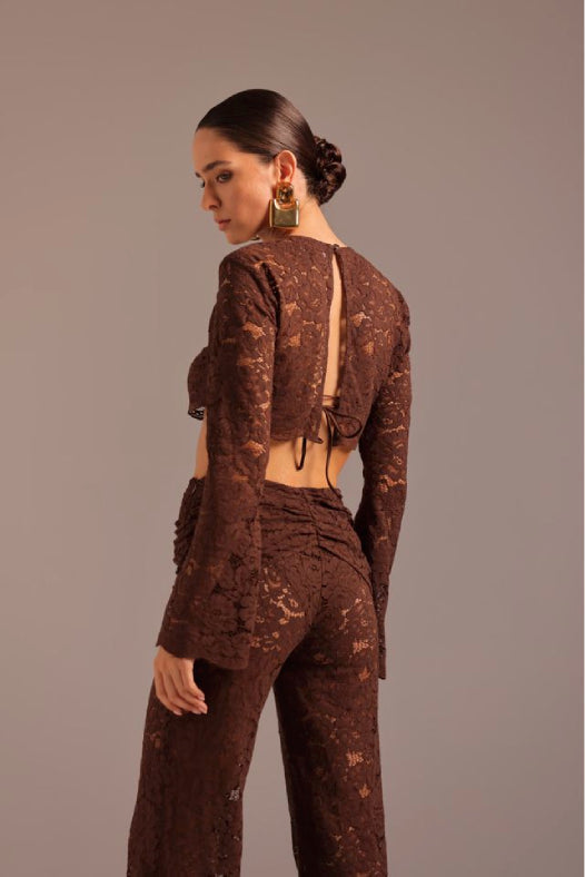Ella Crop Top-Espresso-XS