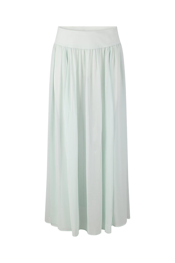 Medow Maxi Skirt-Aqua Blue-XS
