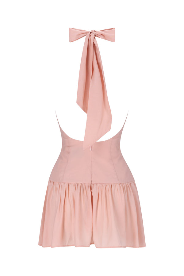 Amaris Mini Dress-Pink Blush-XS