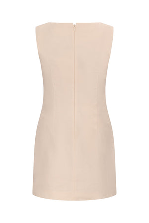 Shani Mini Dress-Cream-XS