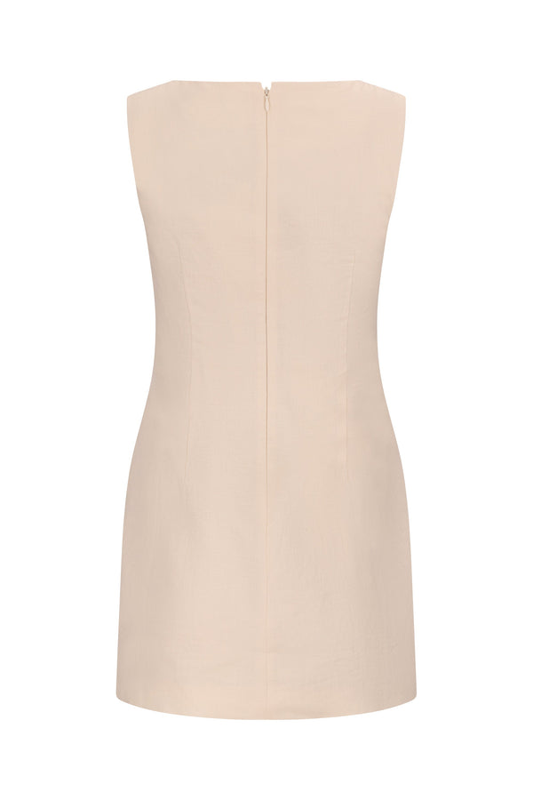 Shani Mini Dress-Cream-XS
