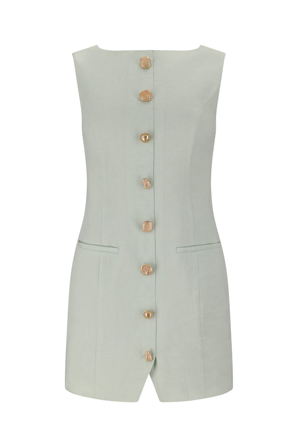 Shani Mini Dress-Mint-XS