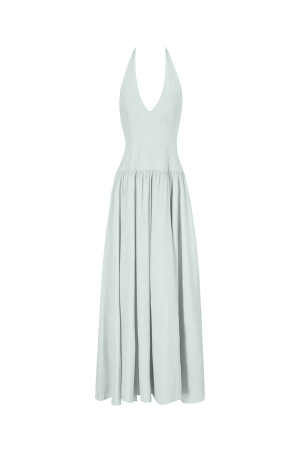 Astird Maxi Dress-Aqua Blue-XS
