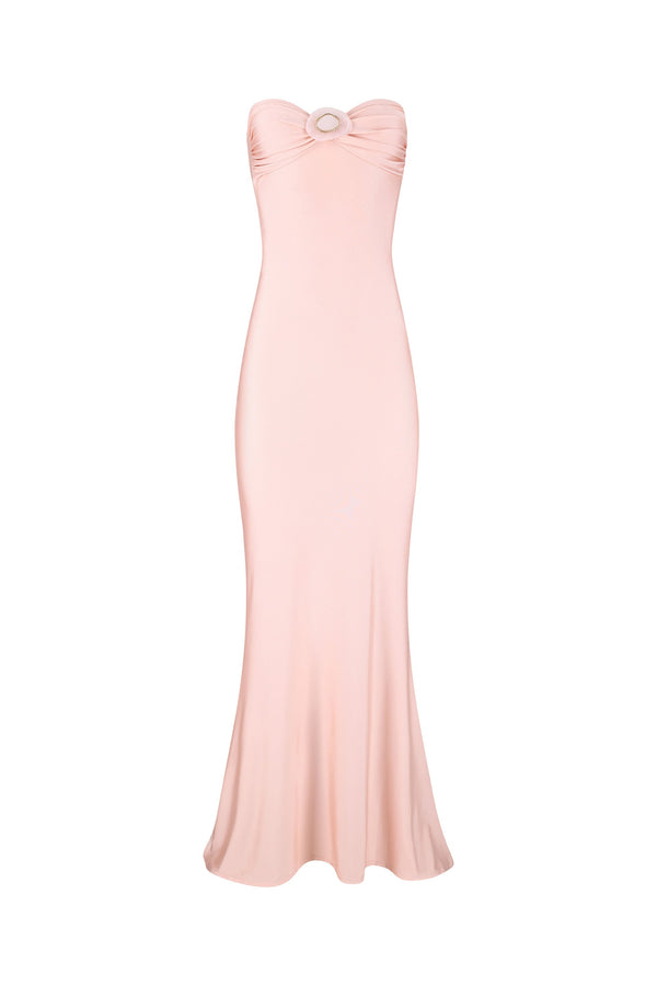 Rose Maxi Dress-Pink Blush-XS