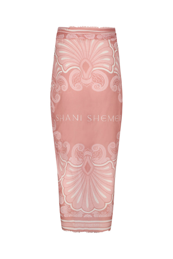 Pink Shell Pareo-Pink Shell Print-OS