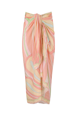 Pink Flower Pareo-Pink Flower Print-OS