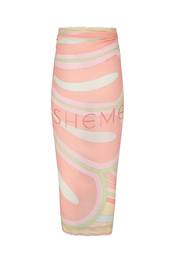 Pink Flower Pareo-Pink Flower Print-OS