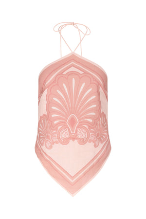 Rosa Top-Pink Shell Print-XS