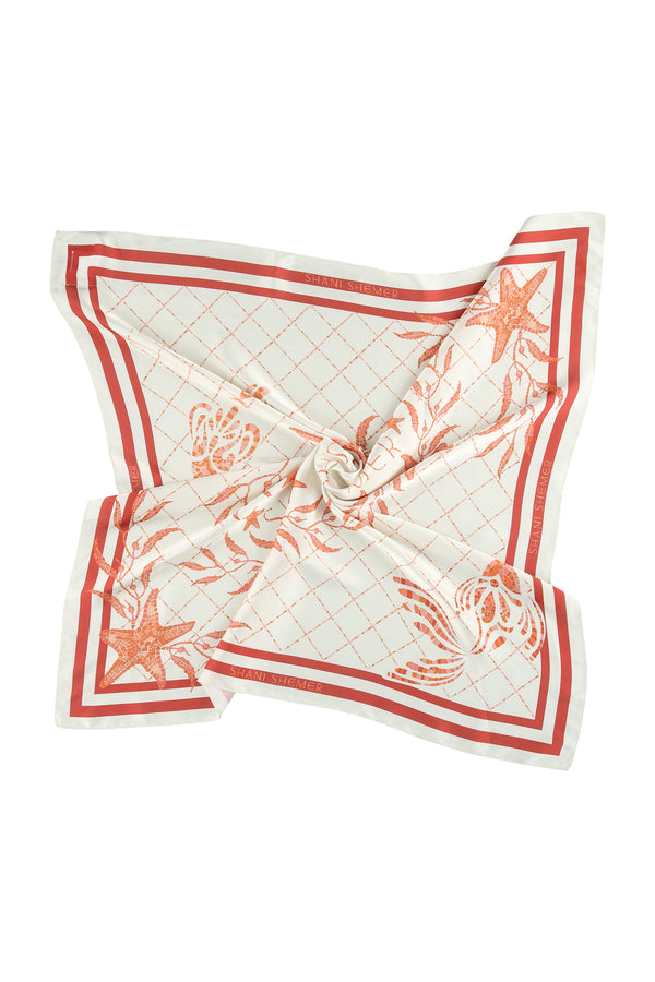 Orange Bandana-Orange Mosaic Print-OS